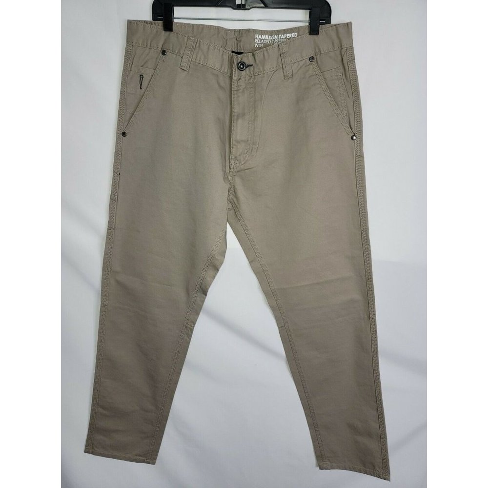 Hamilton Tapered Men's Pant Straight Size 34 Khaki